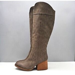 Korks Taupe Heeled Boots